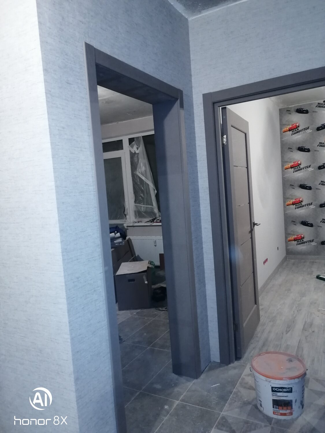 квартира, комната, отделка, дверь с зеркалом, дверной проем