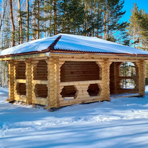 беседка из оцилиндрованного бревна с мангалом, беседка из бревна крыша, баня из сруба с беседкой, восьмигранная беседка из рубленного бревна, шестигранная беседка из бревна