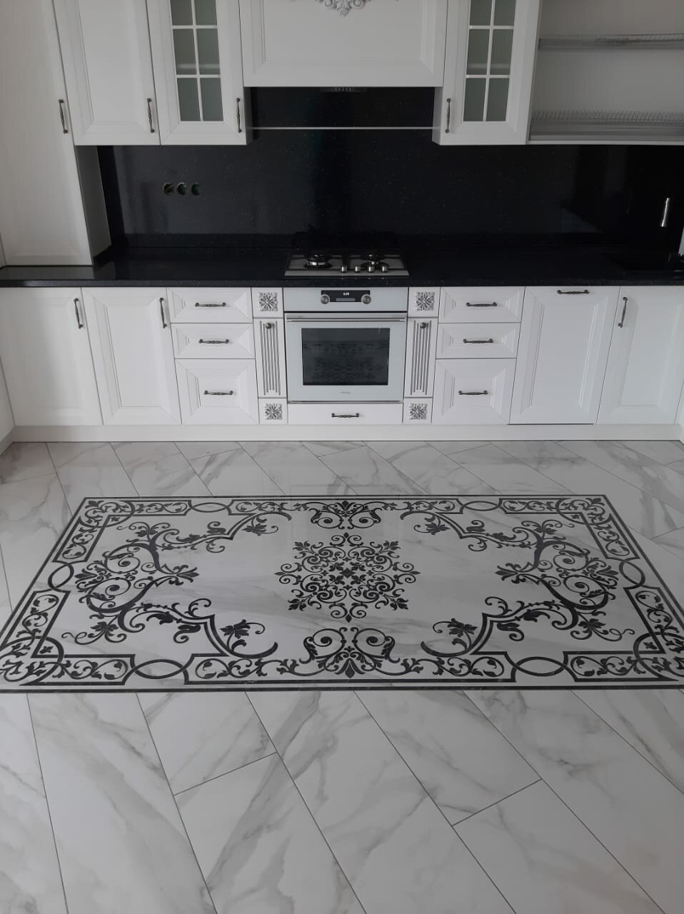 плитка grasaro marble classic, grasaro керамогранит g-270/g, кухня верона бмк, кухня, напольная плитка