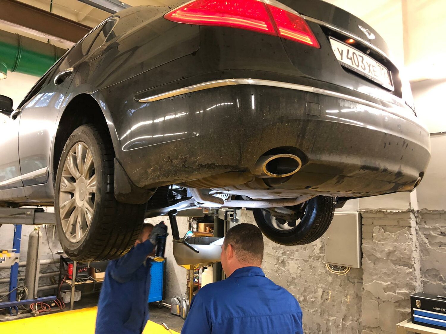 автомобиль, авто, глушитель на хендай ix55, машин, выхлоп без банки bmw f10