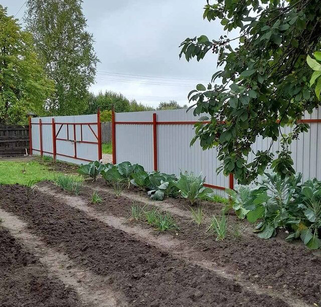 дача, участок, декоративный забор, забор, забор из профлиста