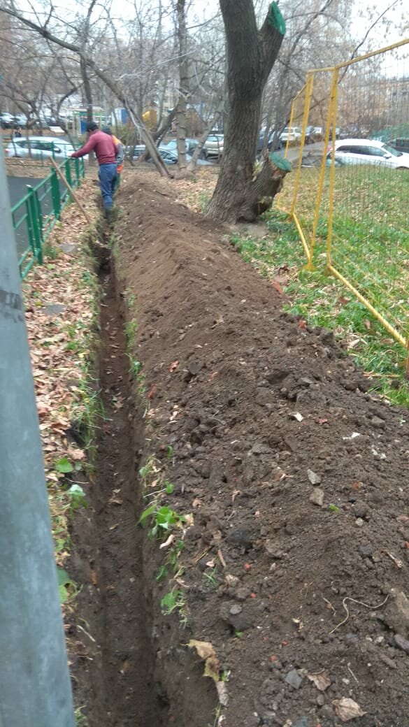 копка траншей, ям, огородов, копка траншей, копать траншею, траншея, копка траншеи