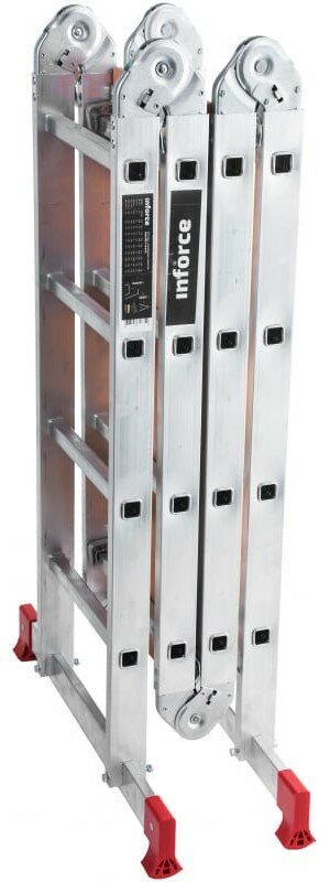 лестница трансформер 4-секционная sibin 38852, четырехсекционная лестница-трансформер "новая высота" nv 1320 4х3, лестница трансформер алюминиевая четырехсекционная, лестница-трансформер алюминиевая четырехсекционная 7 метров, четырехсекционная лестница-трансформер олимп 4х4 2320404a