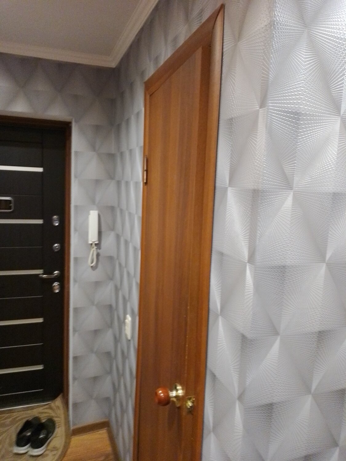 квартиры, интерьер, отделка прихожей, двухкомнатная квартира, уютные квартиры