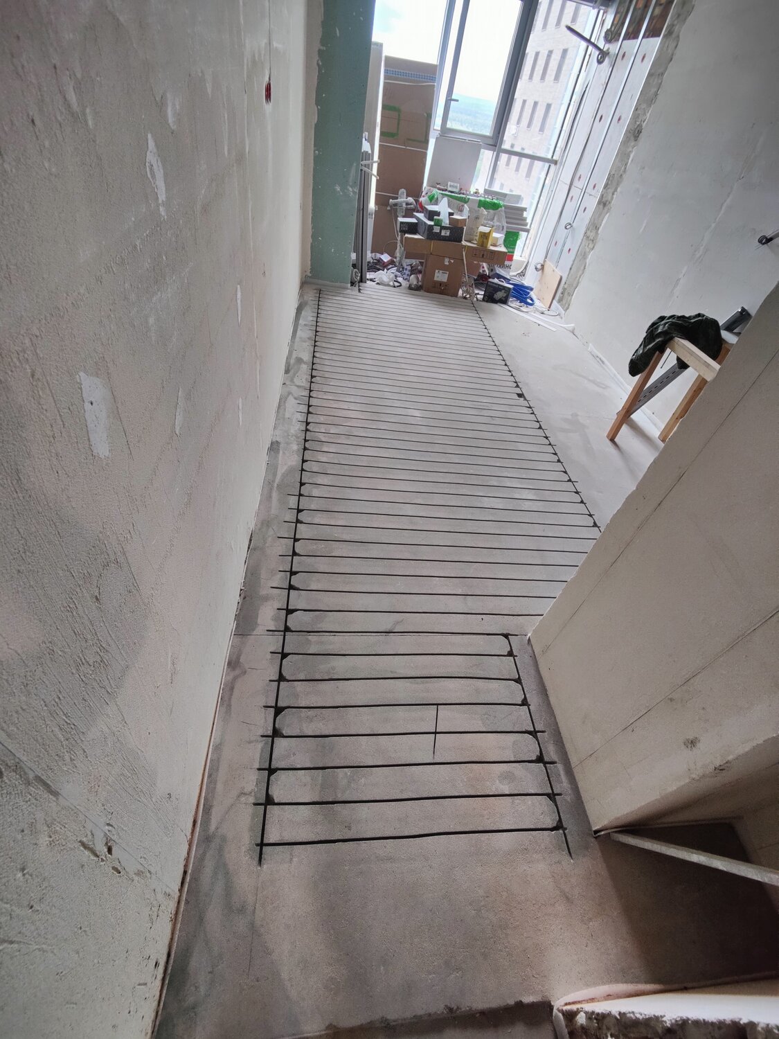 монтаж теплого пола, электрический теплый пол, стяжка пола, экоондол тёплый пол, тёплый пол кабельный в штробу стяжки