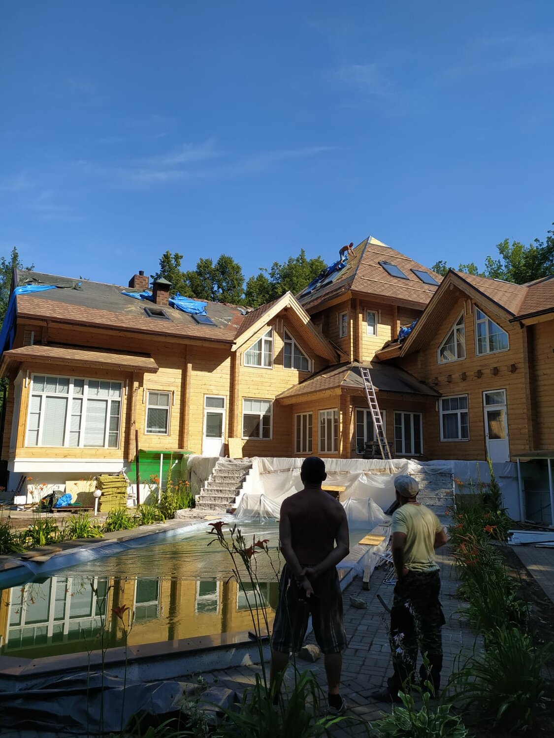 загородный парк самара усадьба, коттедж, деревянный дом, дом, усадьба