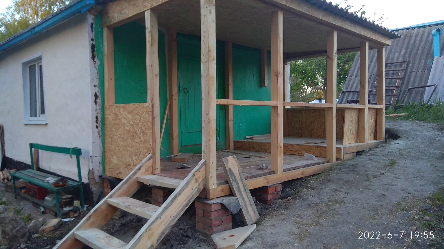 каркас веранды, строительство веранды, веранда, пристроенная веранда, веранда пристройка