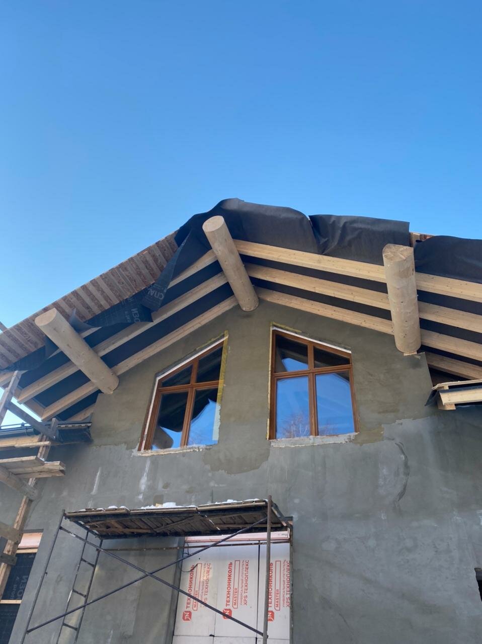 фасадные работы, дом, фасад дома, терраса дома, райт дома