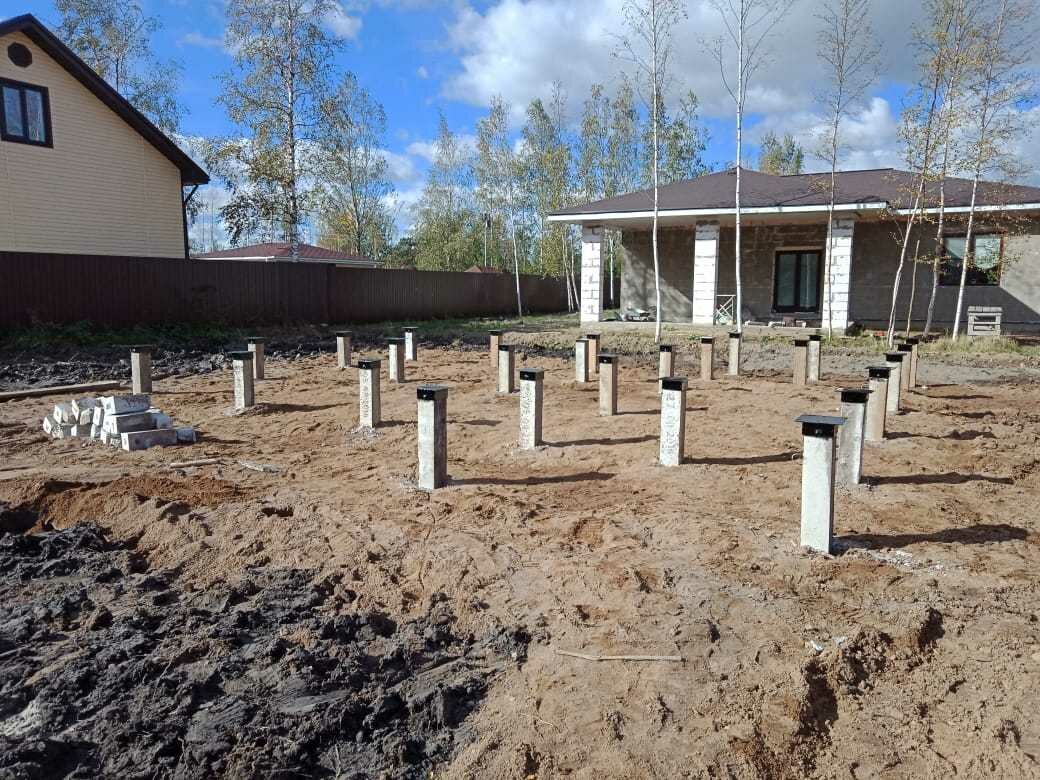 фундамент на сваях для частного дома, фундамент на жб сваях, бетонные сваи для фундамента, фундамент сваи, сваи под фундамент