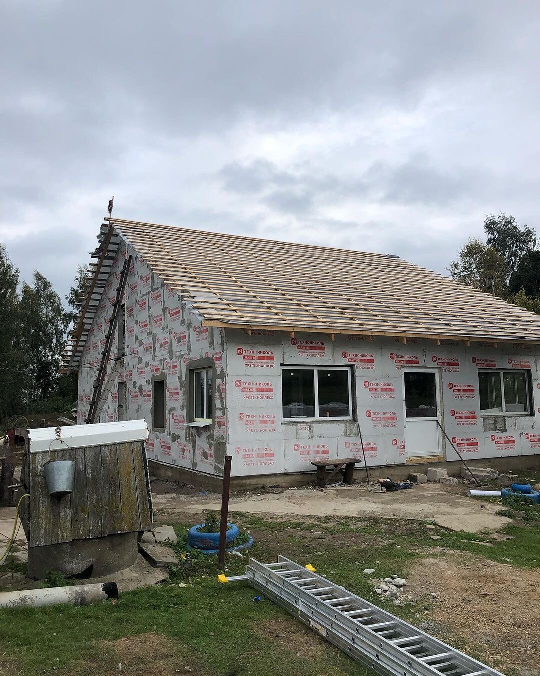 строительство домов из газобетона, строительство домов, строим дом, дом из газобетона, крыша коттеджа