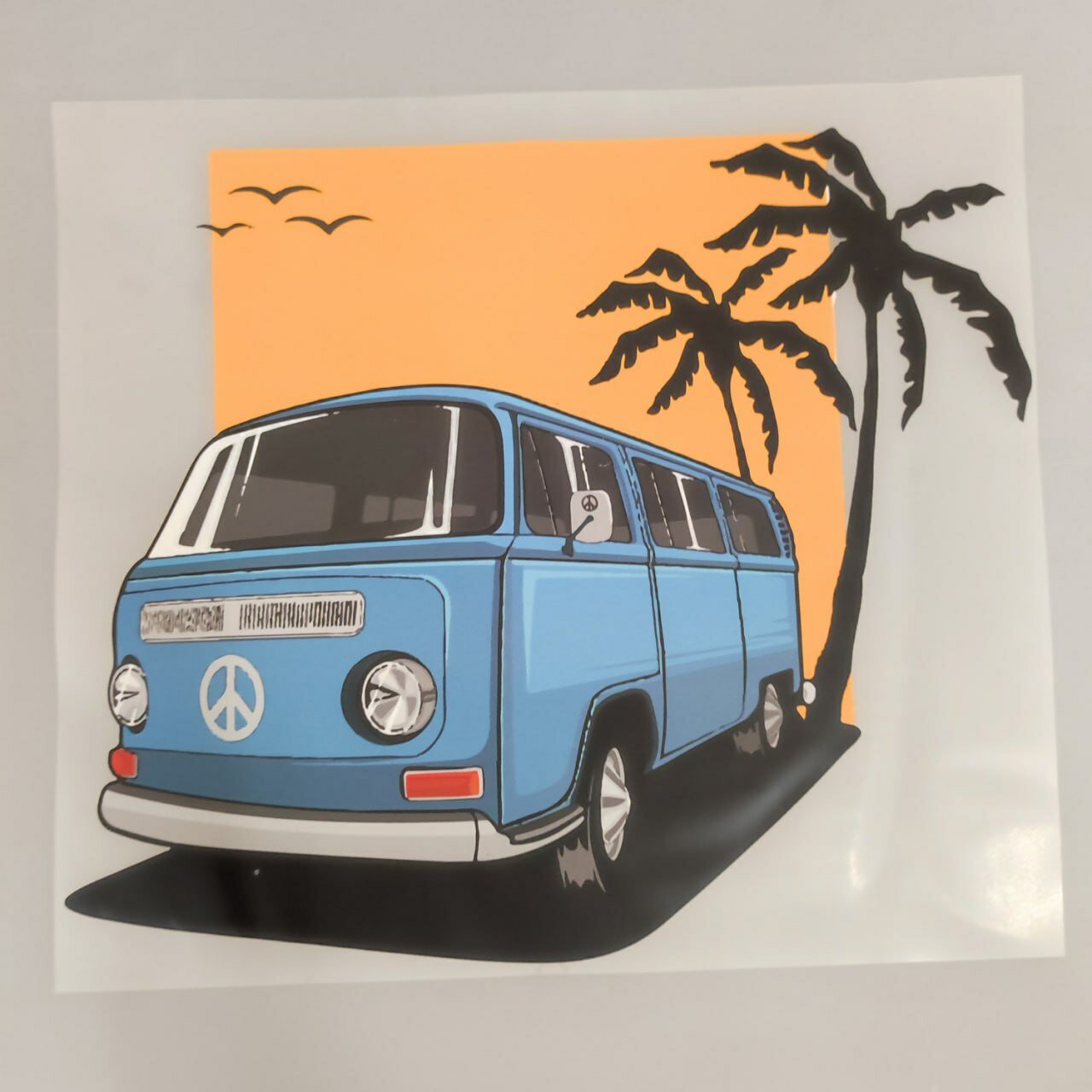 фургон хиппи, volkswagen transporter, постер автобус фольксваген, хиппи автобус, volkswagen bus