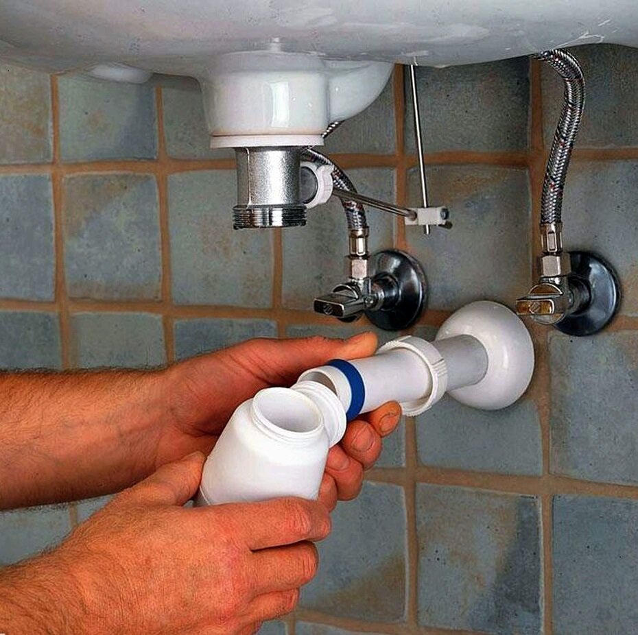 установка сифона под раковину, сифон под раковину, установка сифона на раковину, сифон под раковину в ванной, сифон в раковину