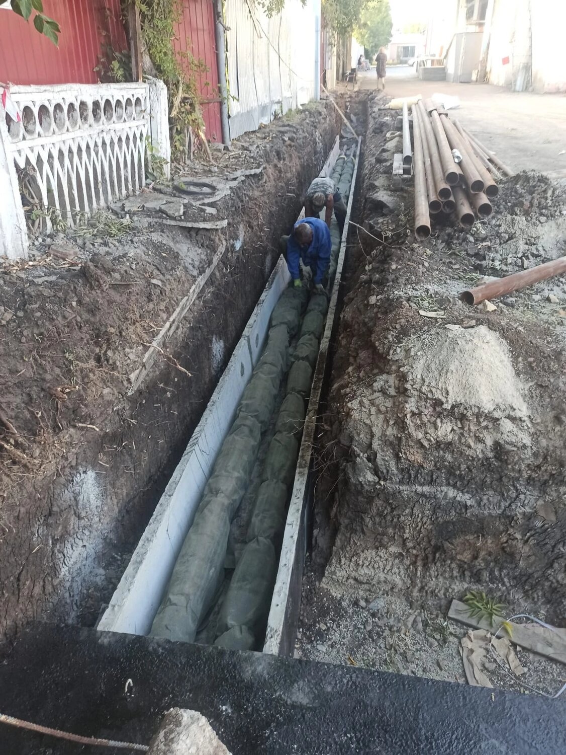 теплотрасса, водоотведение, дренаж, теплосеть, дренаж вокруг дома