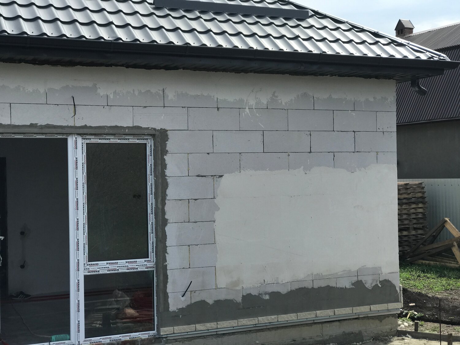пристройка из газоблока, пристройка из пеноблоков, пристрой из пеноблоков, дом из газоблока, дом из газобетона