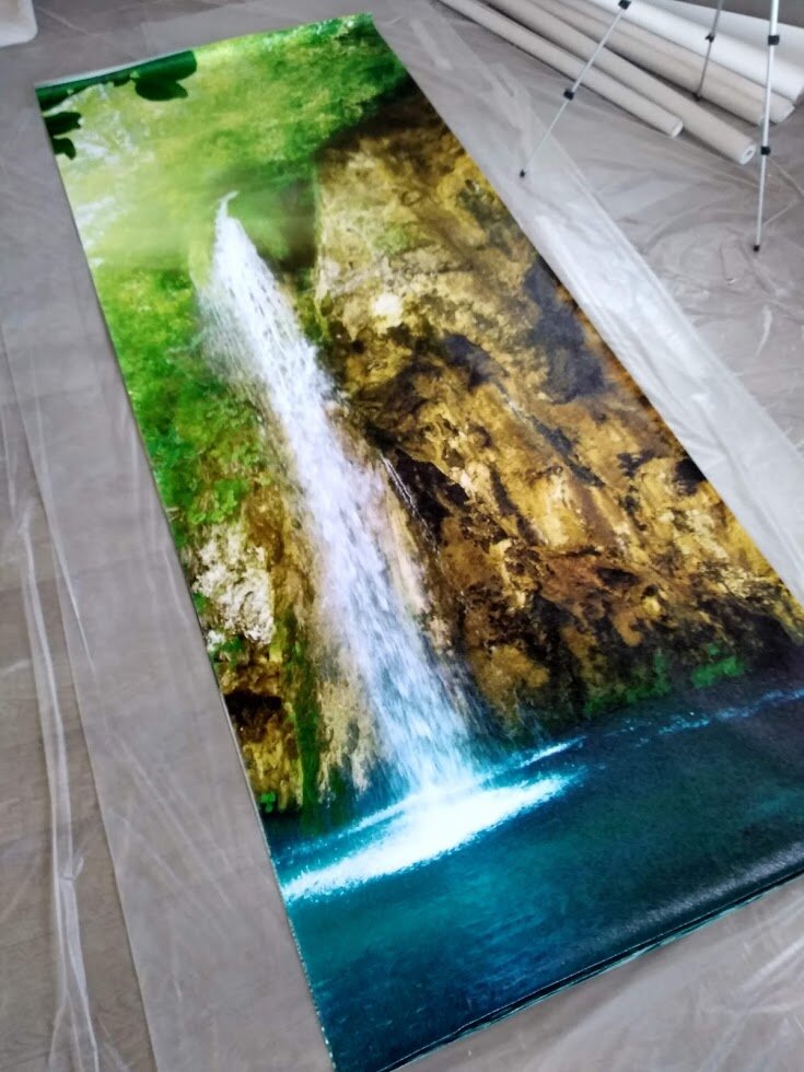 наливной пол водопад, стали водопад настенный, водопад, модульные картины водопад, яркие грани водопад