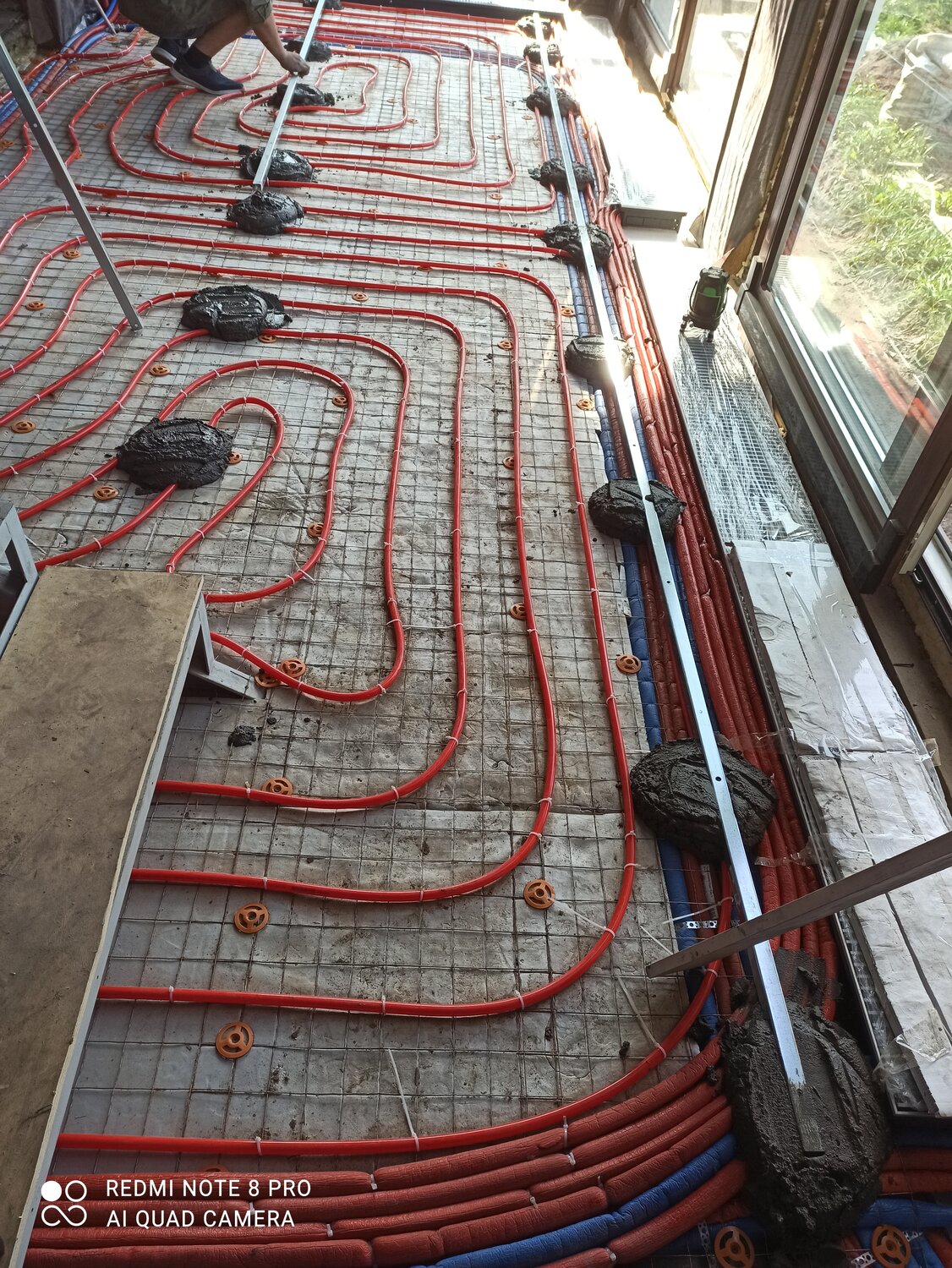 тёплый пол водяной монтаж, тёплый пол, укладка теплого пола, разводка теплого пола, стяжка для теплого водяного пола