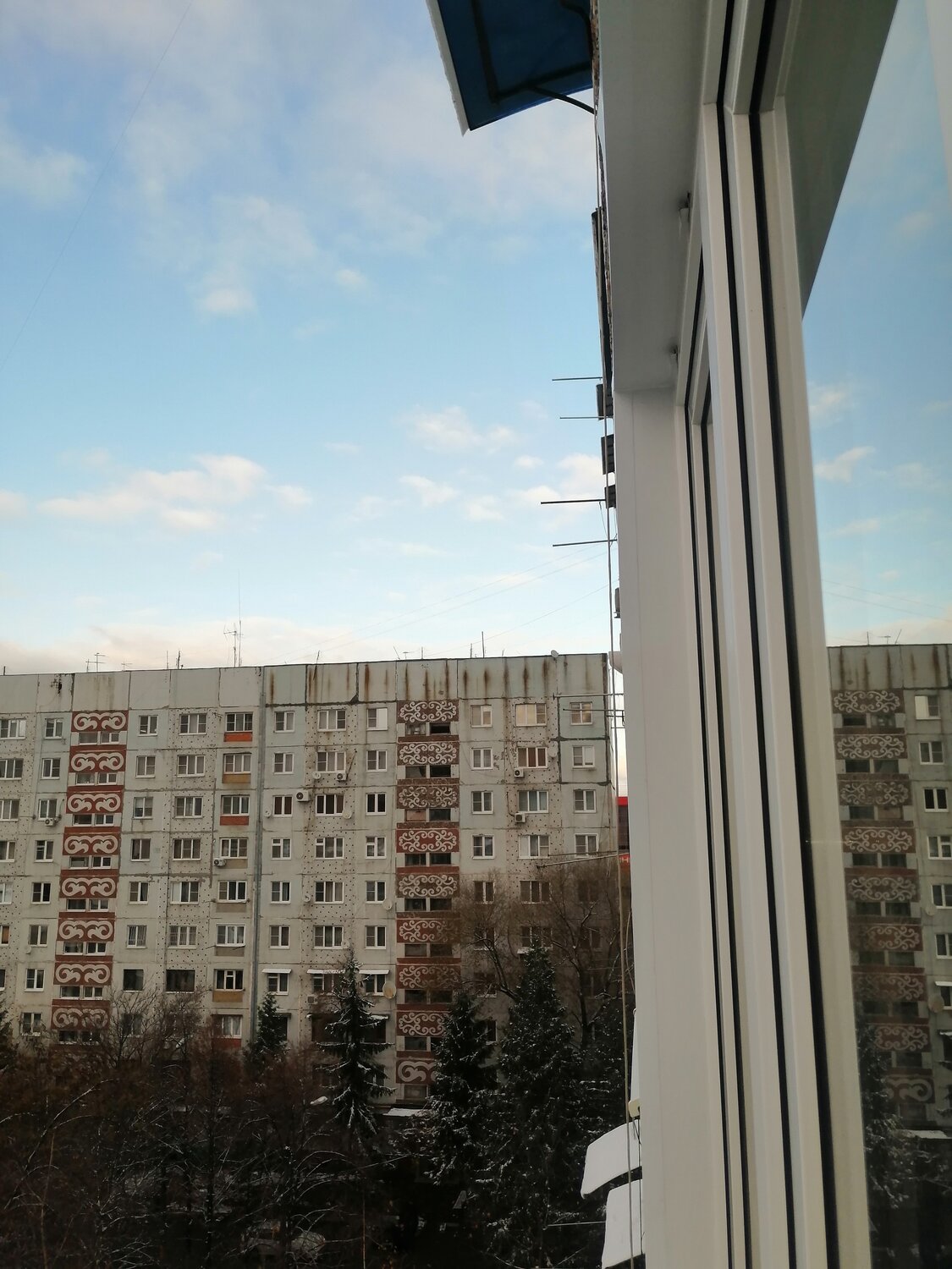 вид из окна, балкон, жилой комплекс, окна, из окна