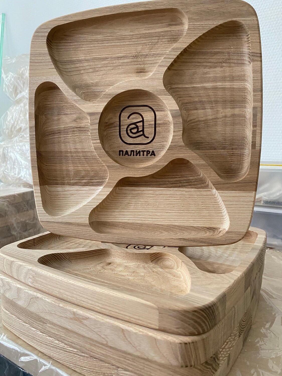менажница sp-wood mr7-280-dub, менажница из дерева, менажница квадратная из дерева, менажница деревянная sv00420dm, менажница из дуба