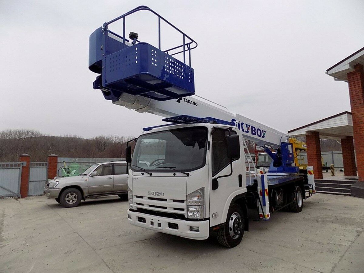 исузу форвард автовышка, автовышка isuzu elf 18 метров, isuzu elf автовышка 28м, автовышка sk125, автовышка хино рейнджер