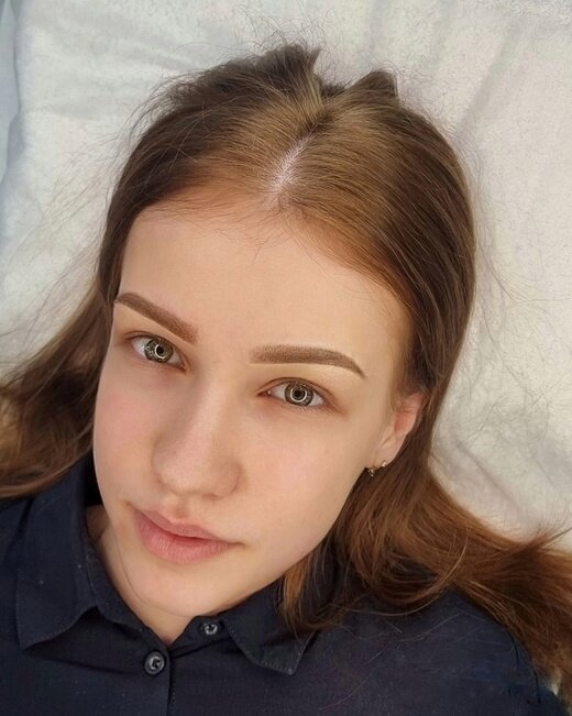 девушка, человек, брови, макияж, александра журавлева