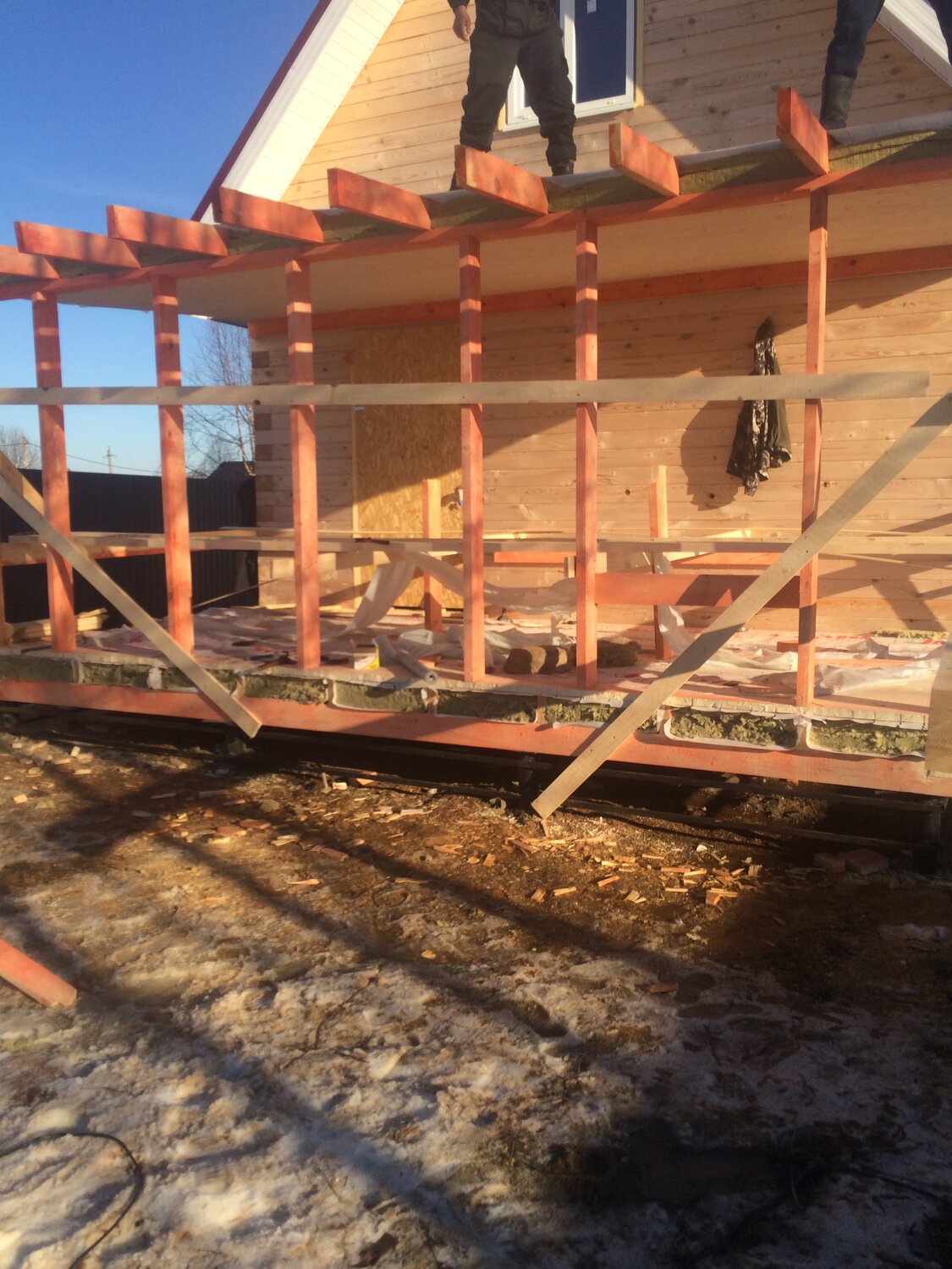 каркасный дом, каркасная пристройка к дому, строим каркасный домик, каркас веранды, каркасная пристройка