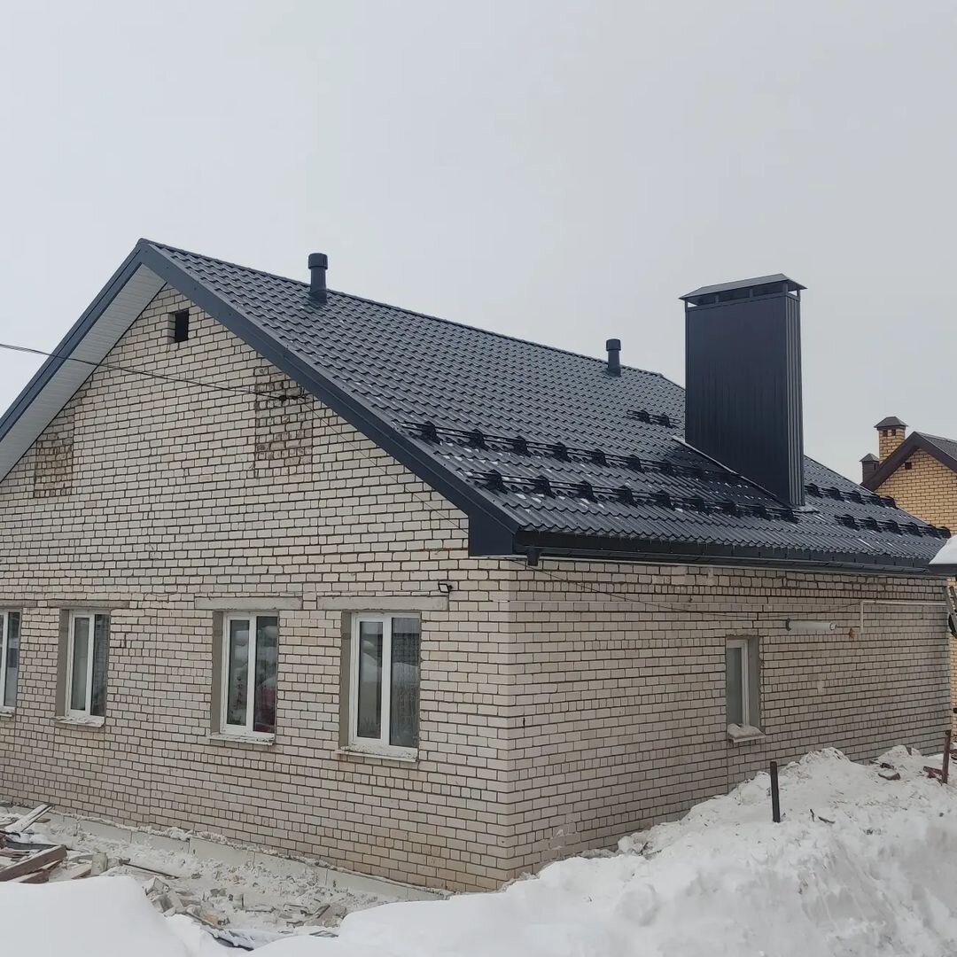 серая металлочерепица, загородный дом, дом, металлочерепица, дома дом