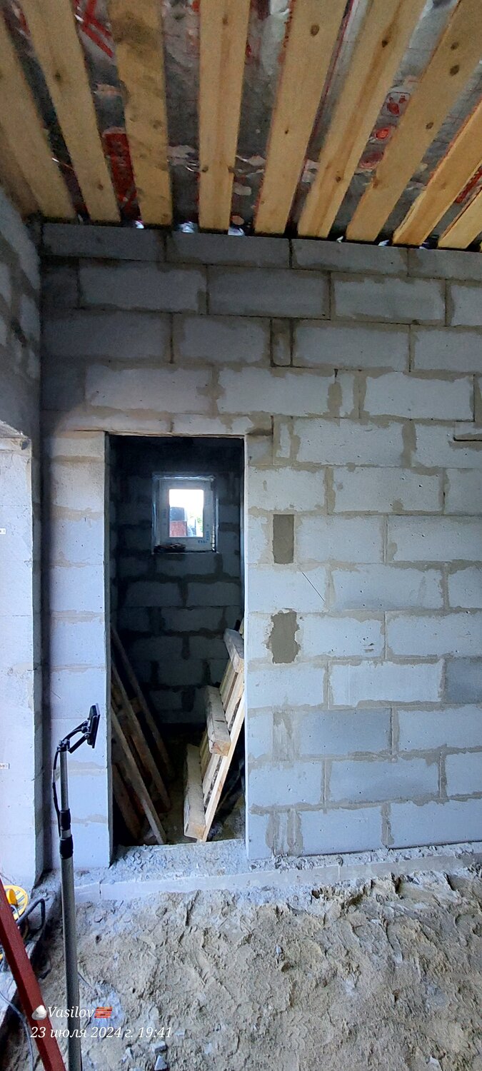 дом из газобетона, перегородки из газобетона, отделка дома из газобетона, перегородка из газоблока, перегородка из пеноблоков