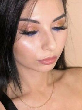 макияж, макияж глаз, дневной макияж, макияж с синим, смоки с пигментом