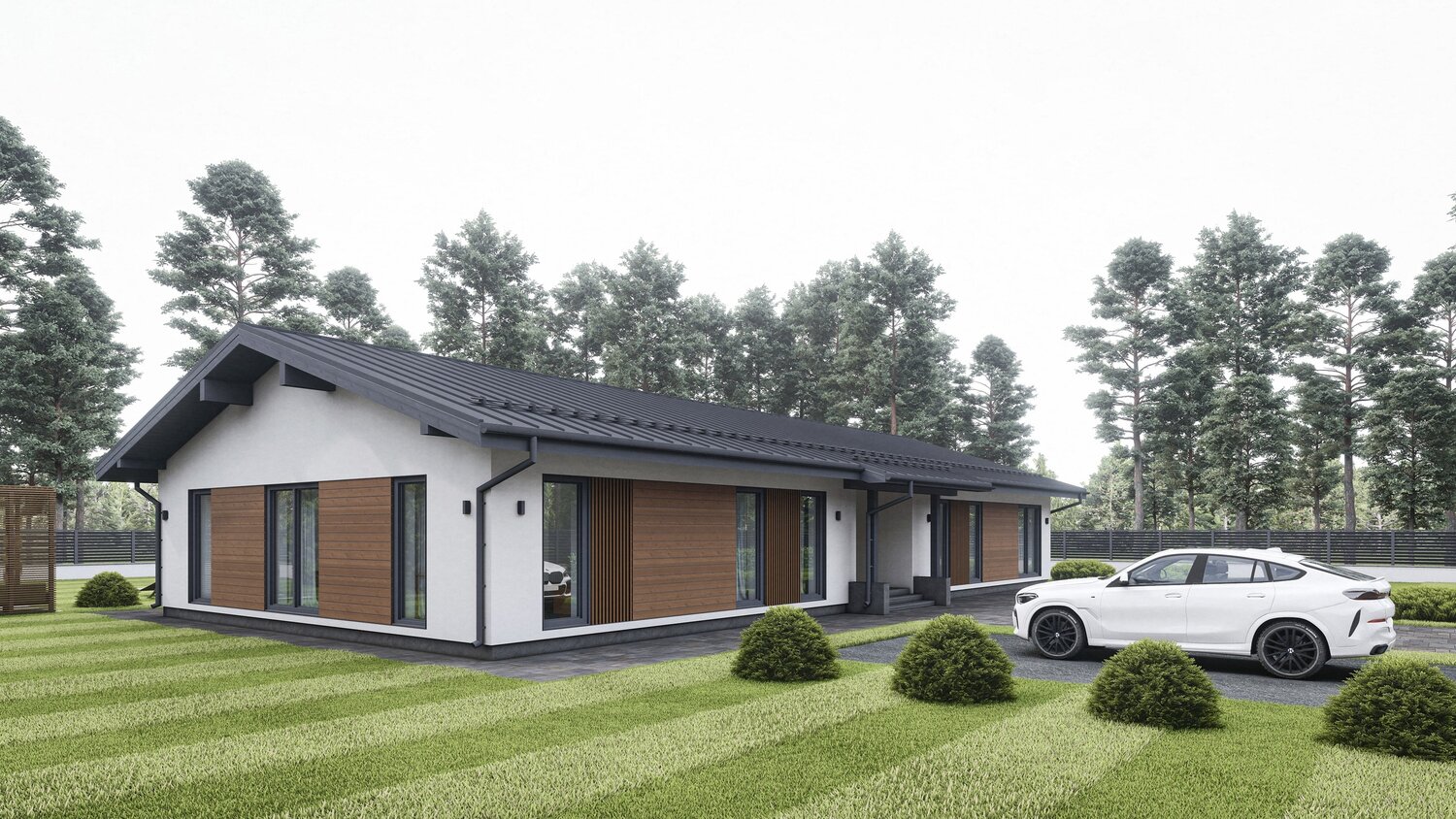 дом, optimum house z7 проект, проект дома z 7, дом 100 м 2, одноэтажные дома проект