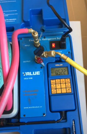станция рекуперации фреона value vrr12l, весы для заправки кондиционеров, value refrigerant recover ves 50a, электронный манометрический коллектор value vrm1-0101, весы для фреона