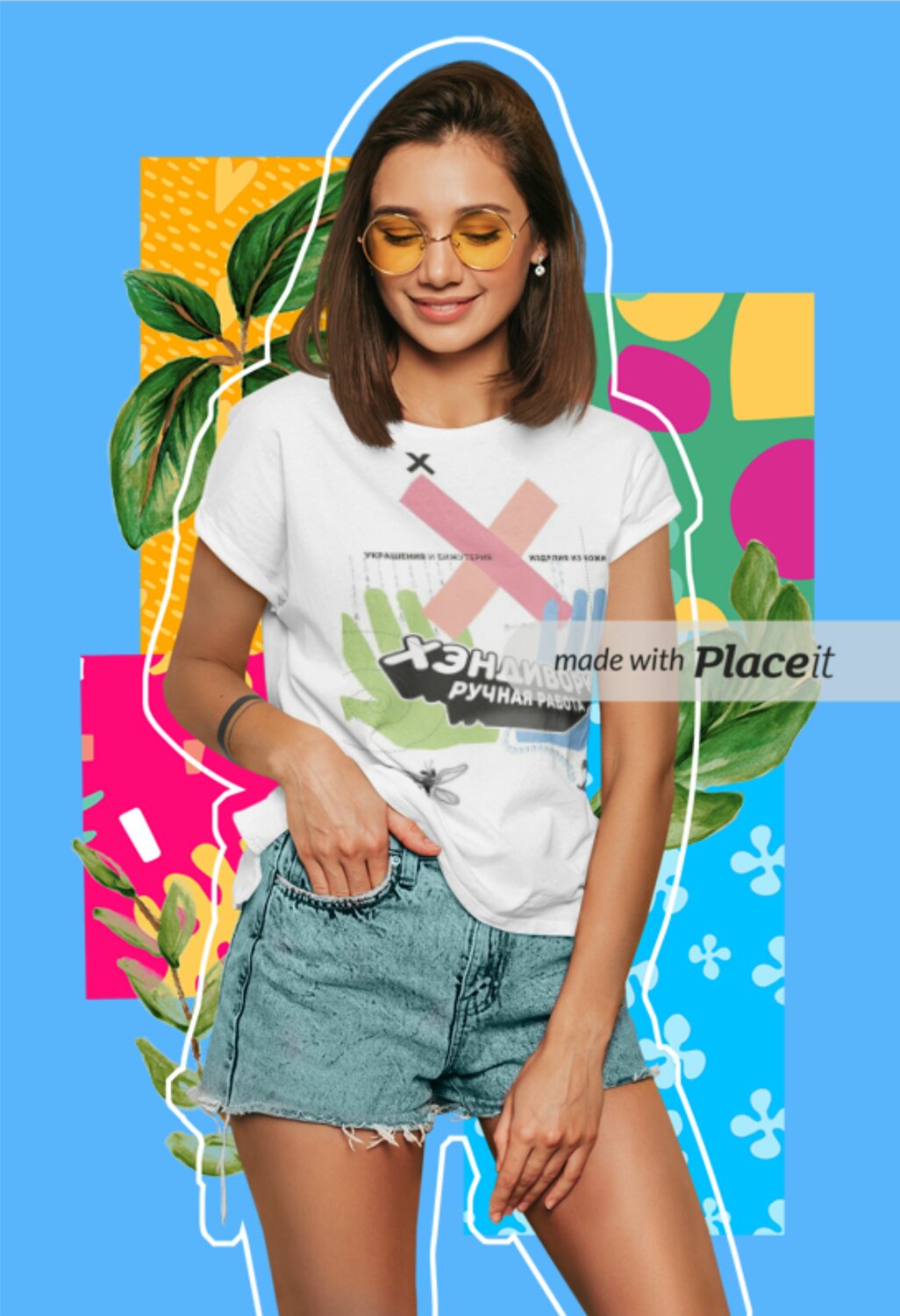 укороченная футболка с принтом, короткая футболка, мода, футболки женские, девушка в желтой футболке