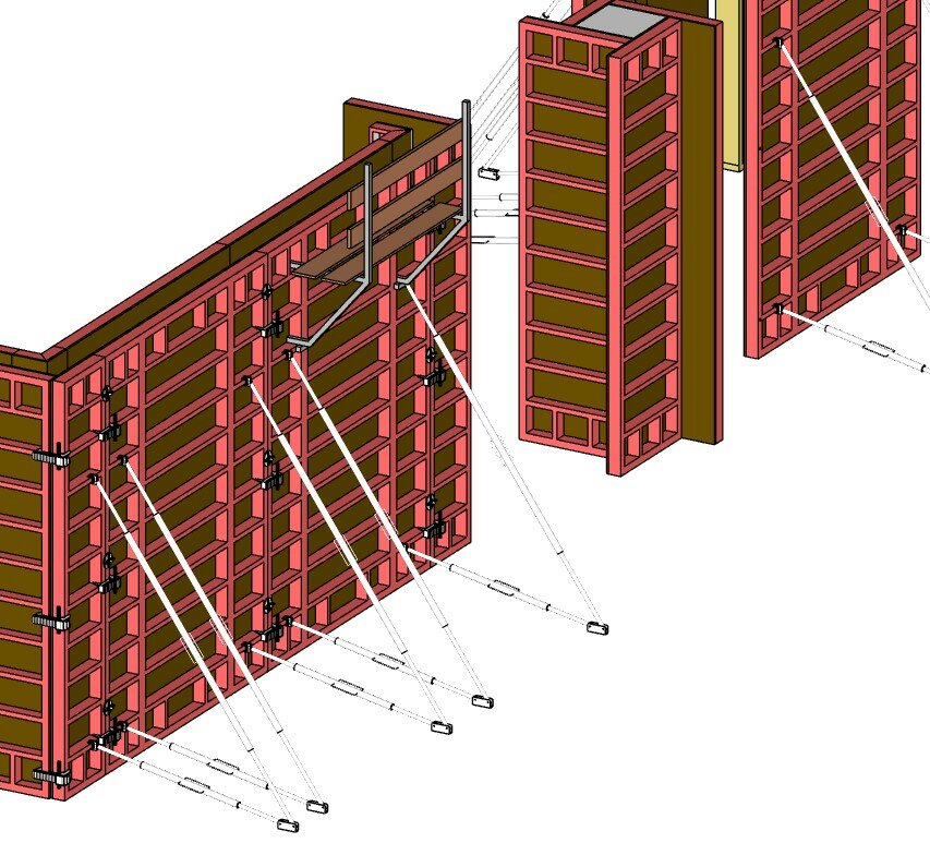опалубка, крупнощитовая опалубка, опалубка стен, разборно-переставная крупнощитовая опалубка, крупнощитовая опалубка стен "оптима lx"