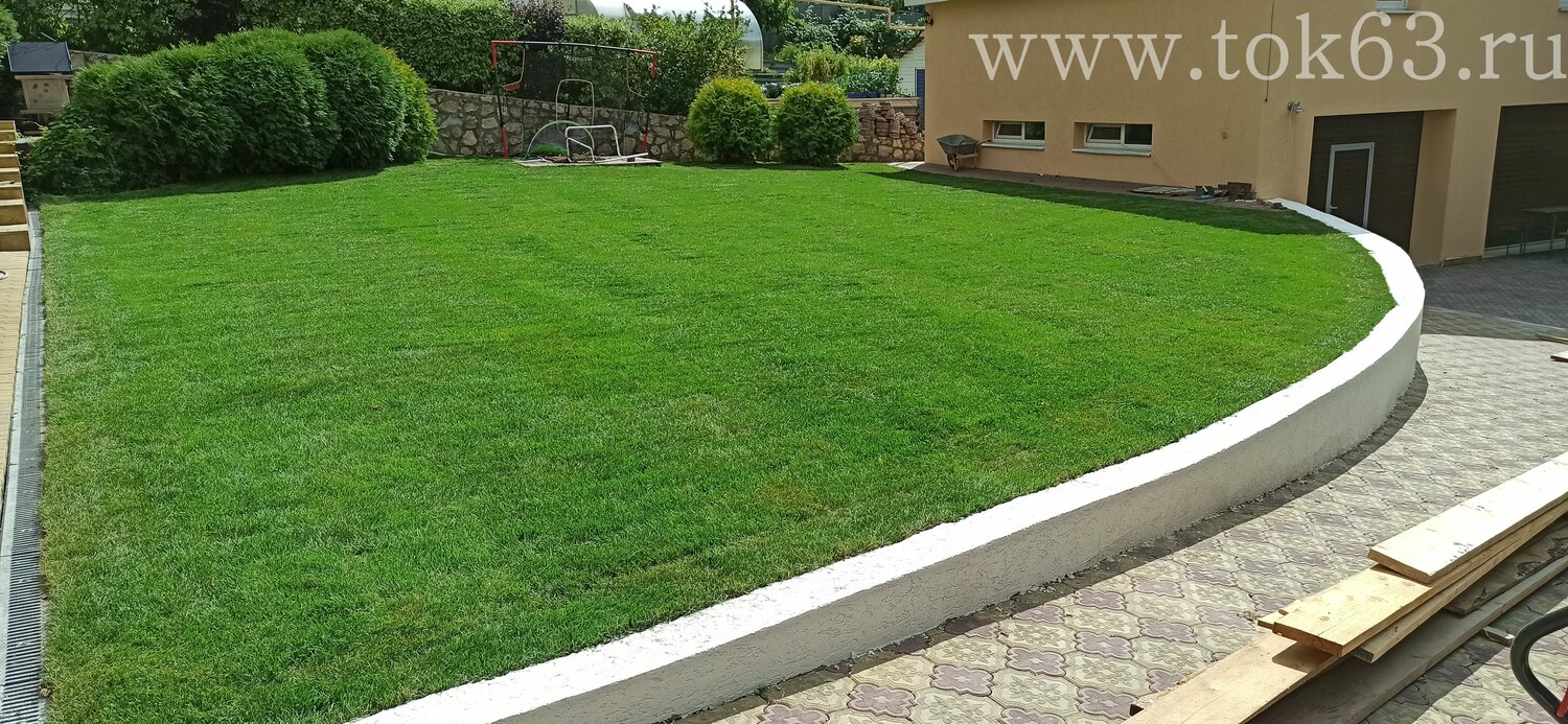 ландшафтный дизайн участка с уклоном, трава для газона, дизайн участка с уклоном, газонный, бордюр для сада