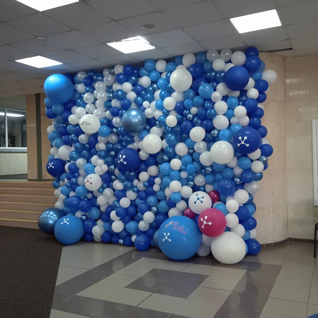 оформление шарами, оформление воздушными шарами, фотозона круг с шарами, фотозоны из воздушных шаров, фотозона шарами