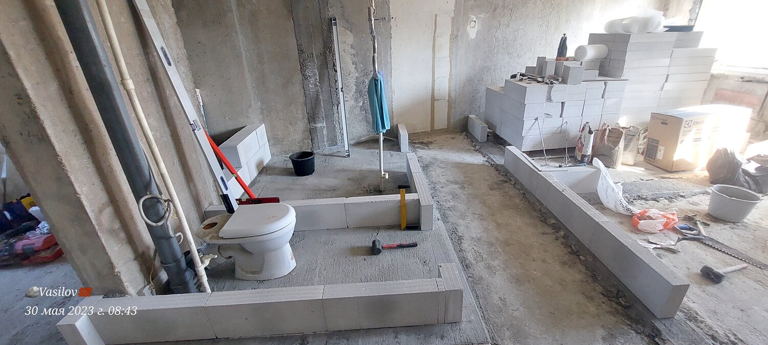 перегородки из газобетонных блоков 150, перегородки из газобетона, перегородка из пеноблоков, кладка перегородок, перегородка из газобетонных блоков