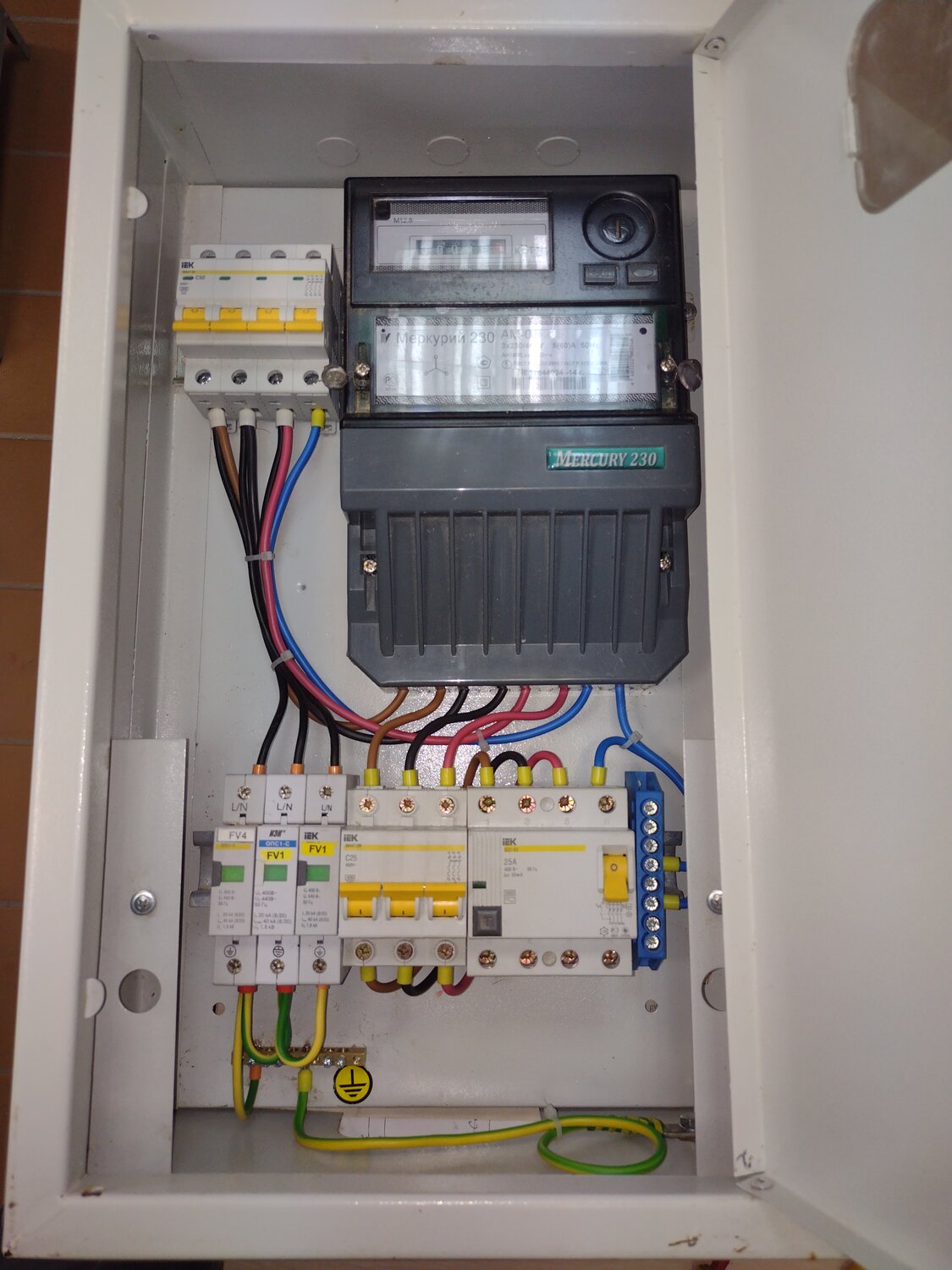 щит учета для меркурий 230, щиток для счетчика меркурий 230, щит учета, подключение счетчика меркурий 230, меркурий 230