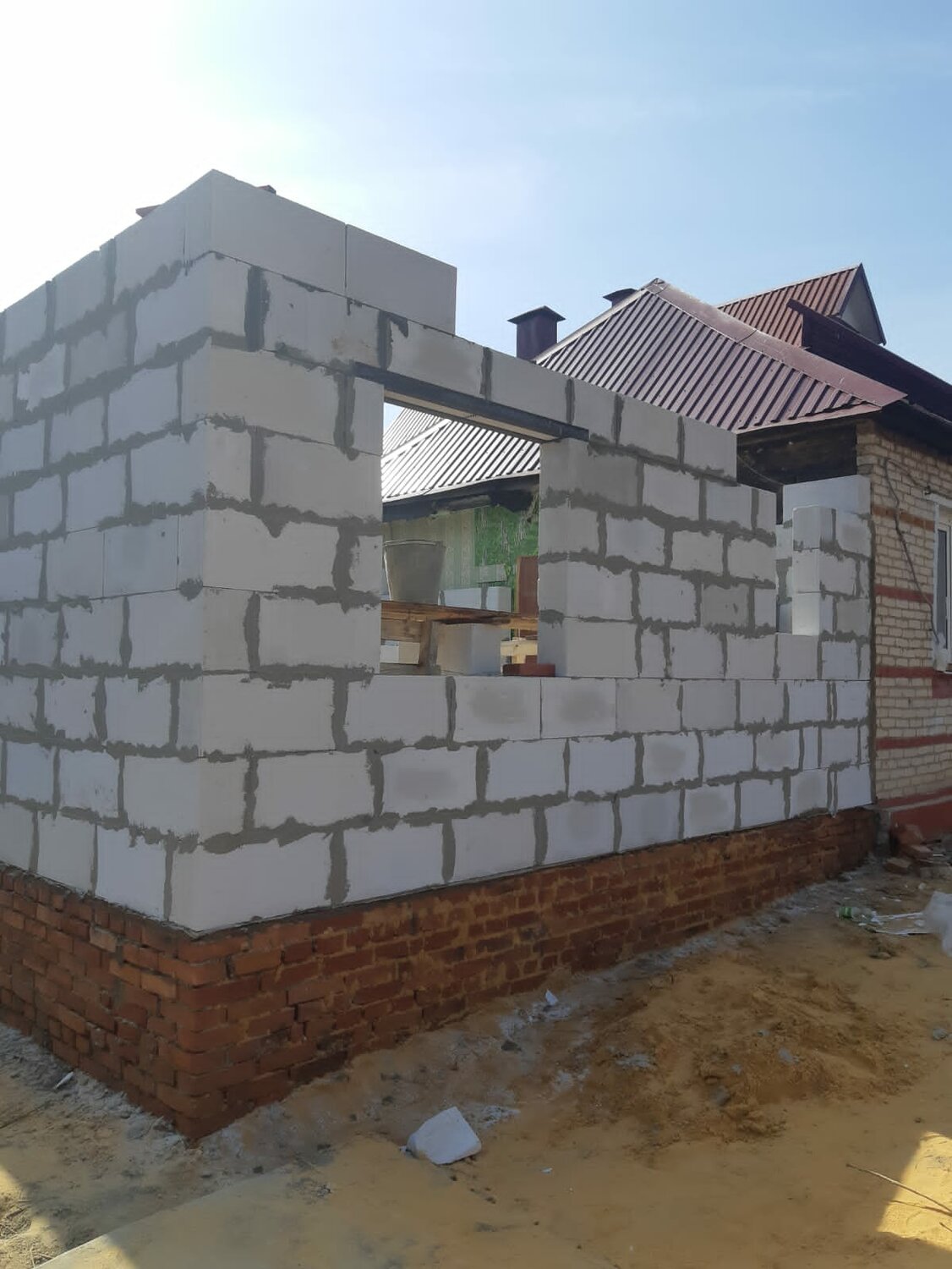 пеноблок, газобетонные блоки, пристройка из пеноблоков, строительство домов из газобетона, газосиликатные блоки