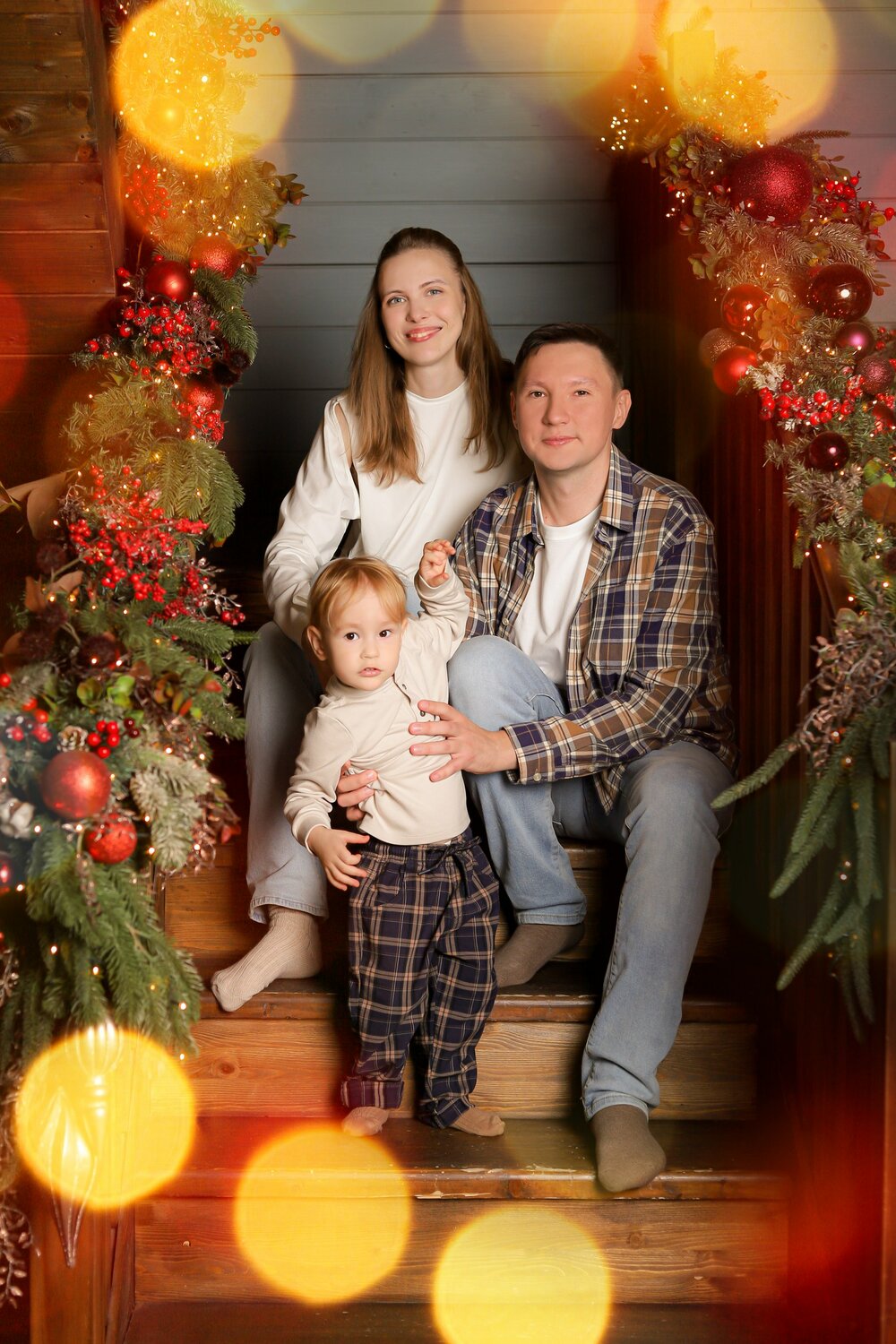 новогодняя семейная фотосессия
