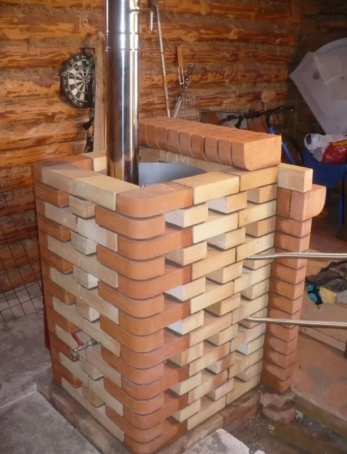 Банная Печь Обложенная Кирпичом фото 13