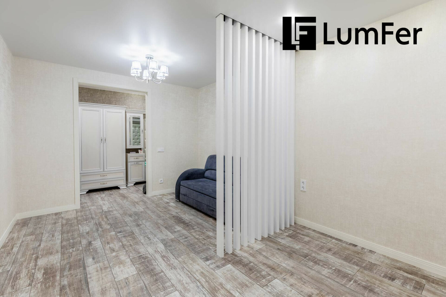перегородки lumfer, декоративные перегородки, реечная перегородка поворотная для зонирования белая, интерьер, перегородка для зонирования комнаты