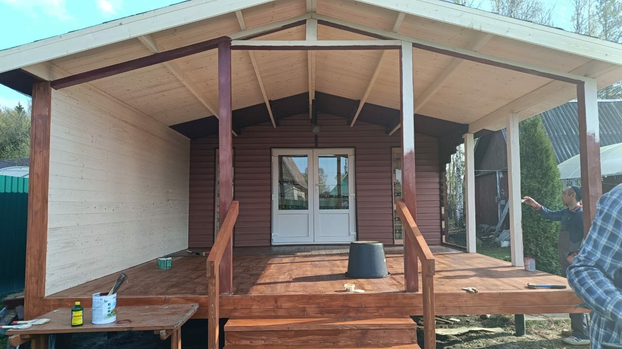 Строительство террасы к дому