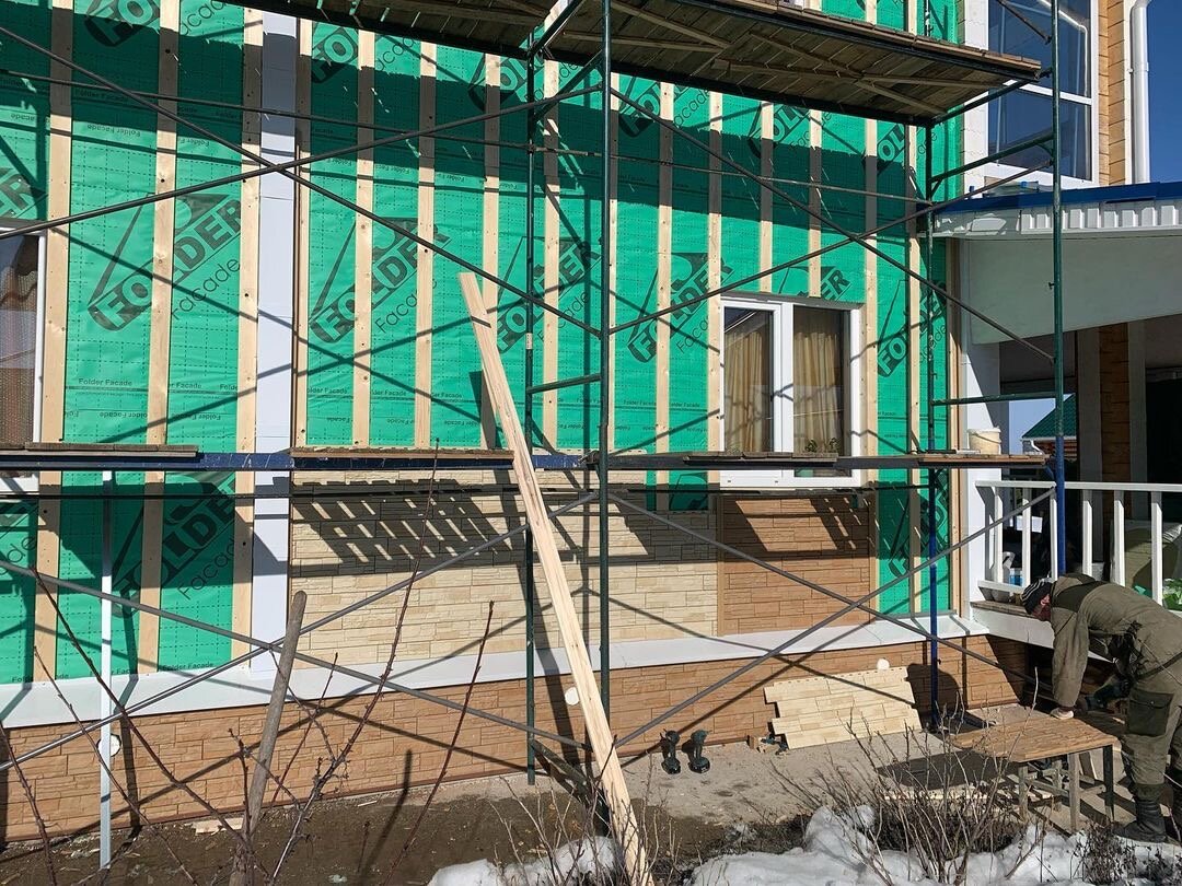 фасадные работы, фасад дома, фасад здания, окраска фасада, ремонт фасада