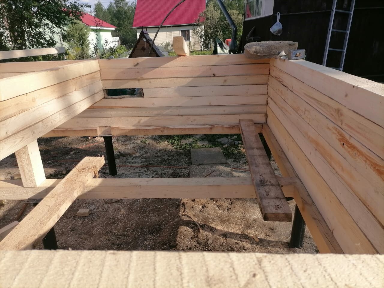 Строительство бани из бруса