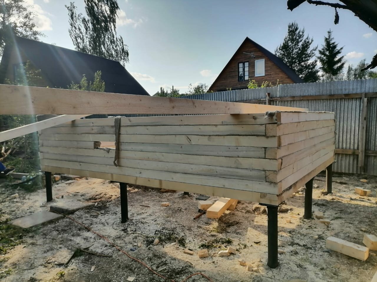 Строительство бани из бруса