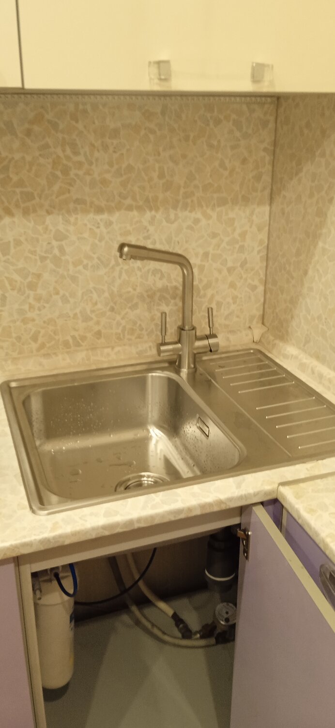 врезная кухонная мойка, кухонная мойка, фильтр под мойкой новая вода expert m330 пятиступенчатый, фильтр для воды под мойку, кухня мойка