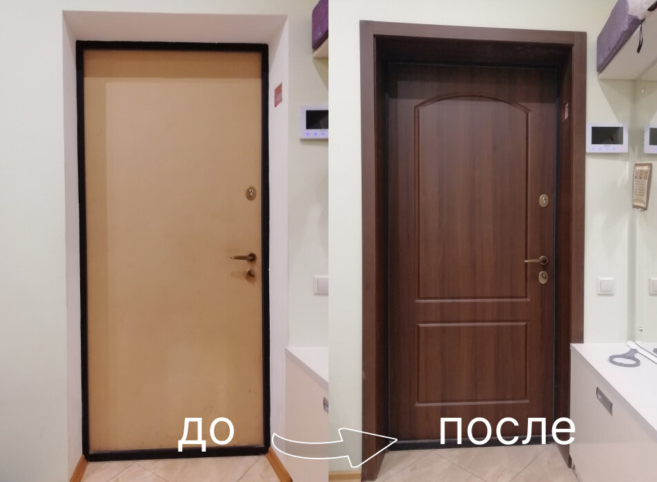 отделка входной двери, откосы на двери, дверь, отделка двери, откосы на входную дверь до и после