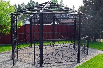 беседка кованая, беседка из металла, беседка металлическая, дачная беседка из металла, кованная беседка для дачи