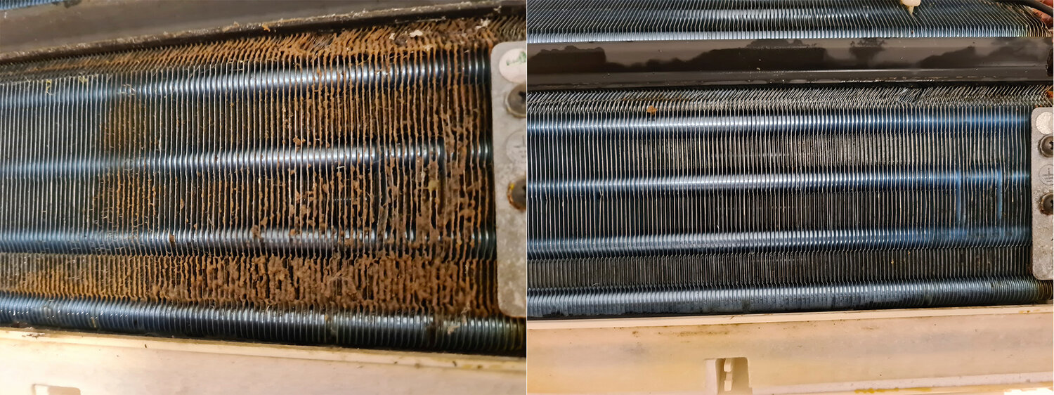 радиатор пластинчатый, кондиционер, грязный радиатор, радиатор испарителя сплит системы mcquay, радиатор кондиционера