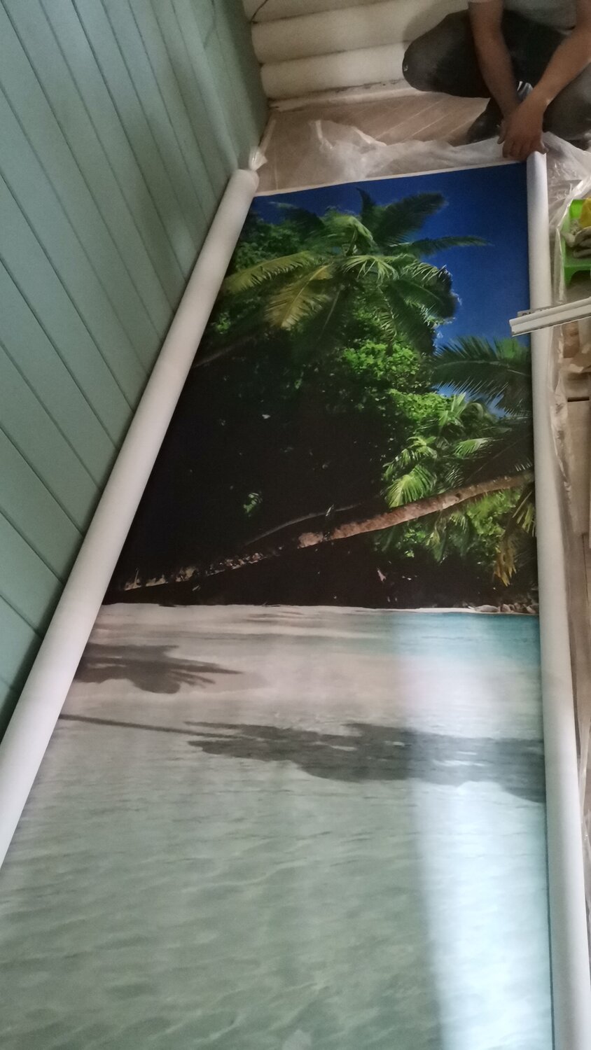фотообои пляж 3д, природа, пляжный пейзаж, фотообои в зал 3д море, пляж 3д