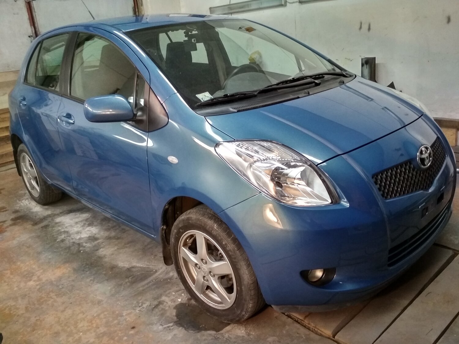 тойота ярис 2007 голубая, тойота ярис 2008 трехдверная, toyota yaris, toyota yaris 2007, Toyota Yaris II